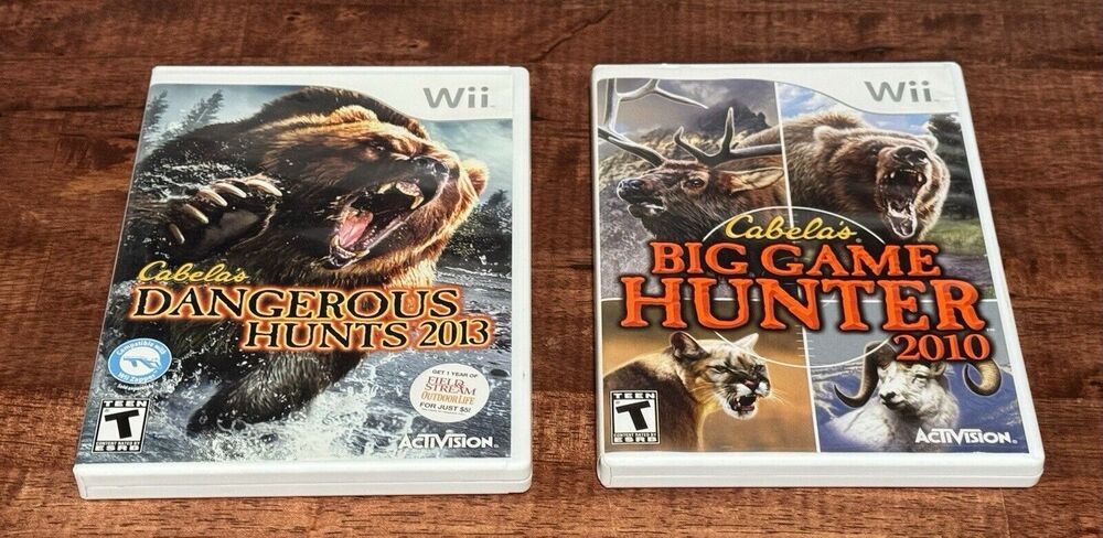 Cabela's Big Game Hunter ‘10 & Cabela’s Dangerous Hunts ‘09 & ‘13 Wii Nintendo